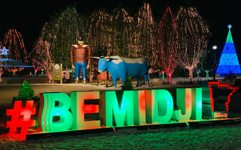 Bemidji Waterfront Night We Light Image
